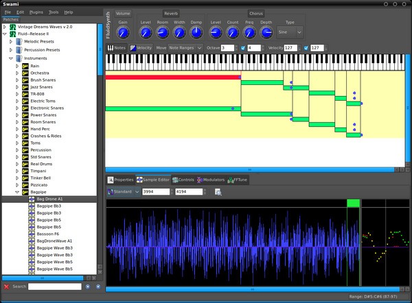 FluidSynth(实时软件合成器)