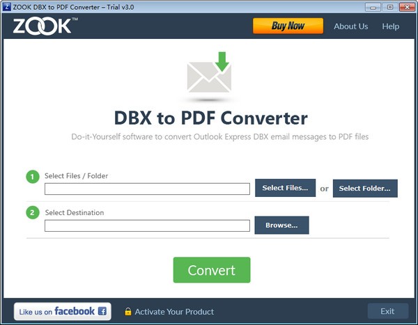 ZOOK DBX to PDF Converter