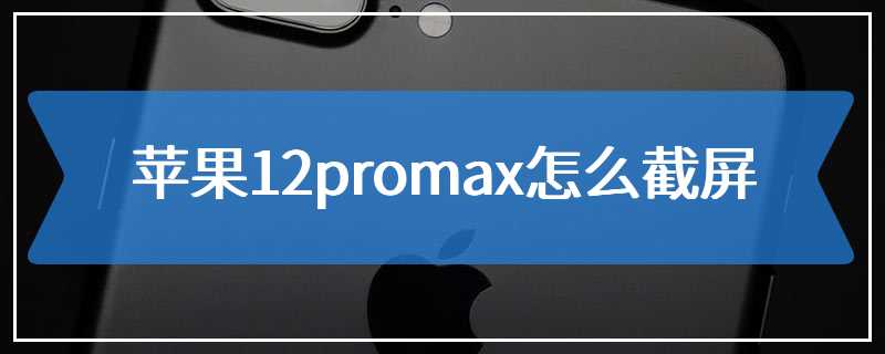 苹果12promax怎么截屏