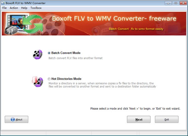 Boxoft Free FLV to WMV Converter(FLV到WMV转换器)