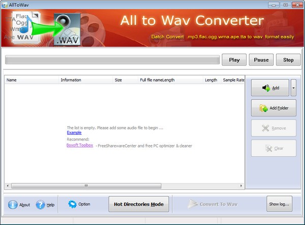 Boxoft All to Wav Converter(Wav音频格式转换器)
