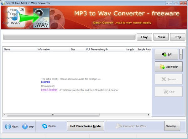 Boxoft MP3 to WAV Converter(MP3转WAV转换器)