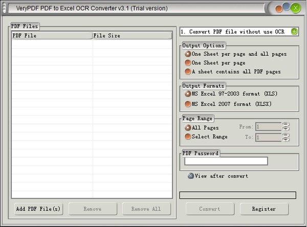VeryPDF PDF to Excel OCR Converter(PDF转Excel)