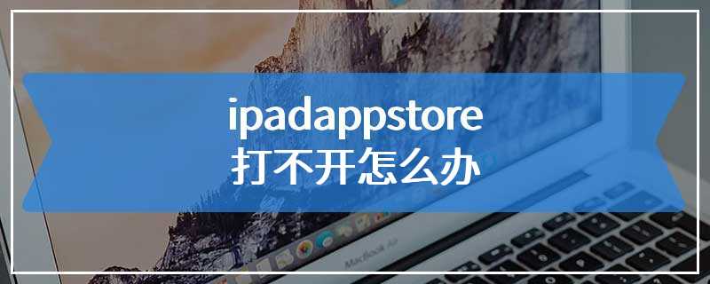 ipadappstore打不开怎么办