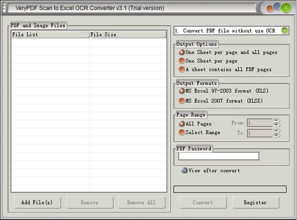 VeryPDF Scan to Excel OCR Converter(扫描件转Excel转换器)