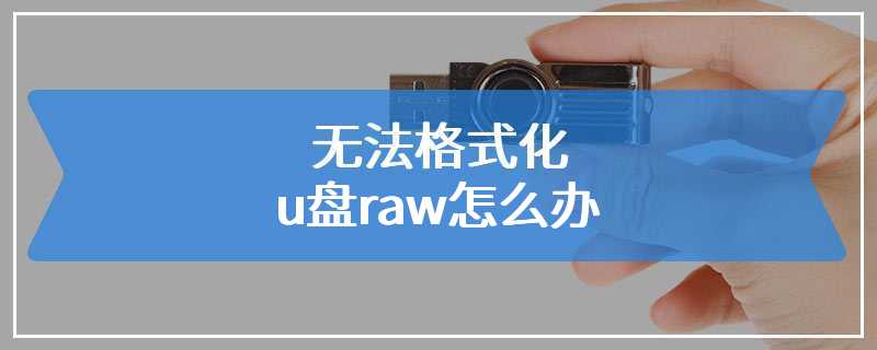 无法格式化u盘raw怎么办