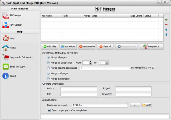 Okdo Split and Merge PDF(PDF合并软件)