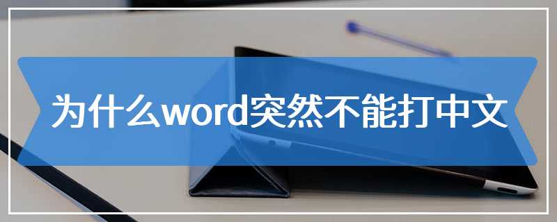 为什么word突然不能打中文