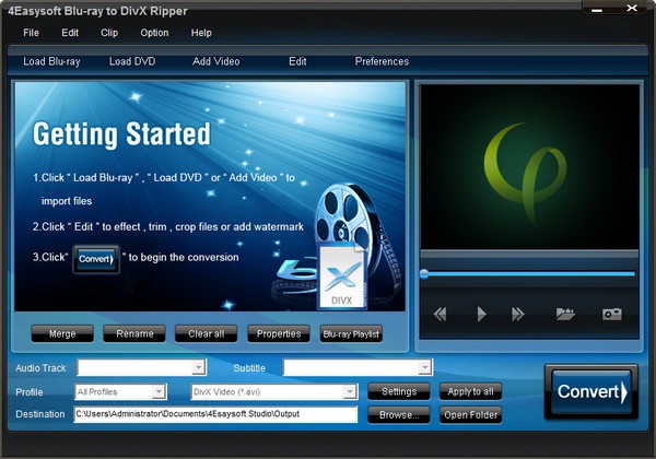 4Easysoft Blu-ray to DivX Ripper(视频转换器)