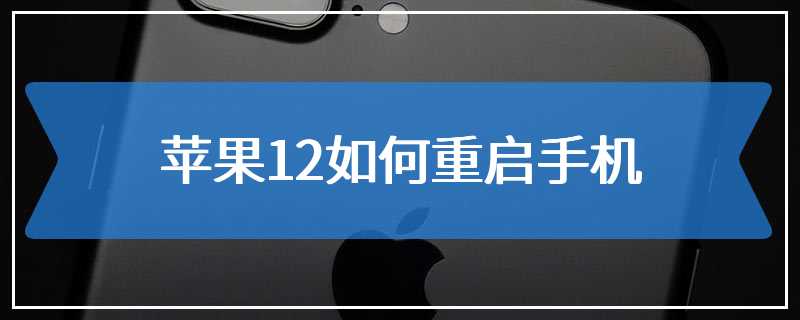 苹果12如何重启手机