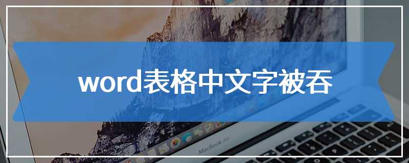 word表格中文字被吞