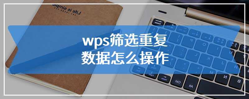 wps筛选重复数据怎么操作