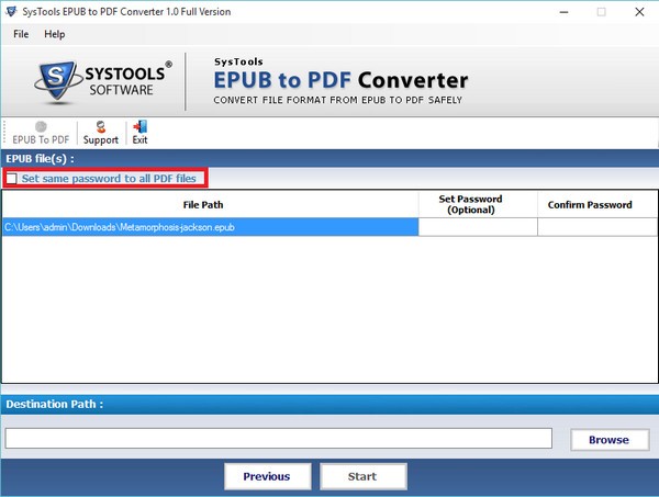 SysTools EPUB to PDF Converter(EPUB转PDF软件)