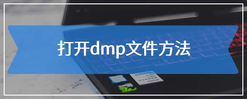 打开dmp文件方法