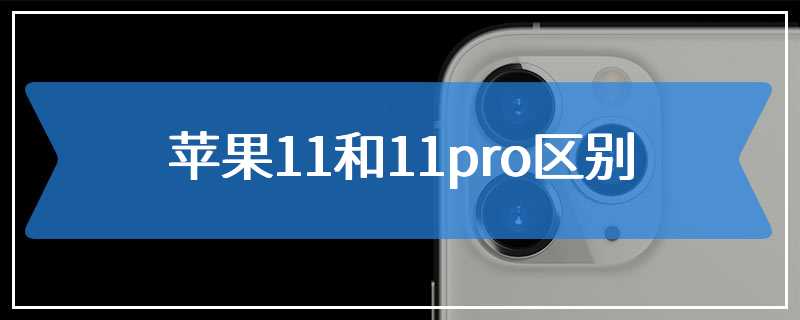 苹果11和11pro区别