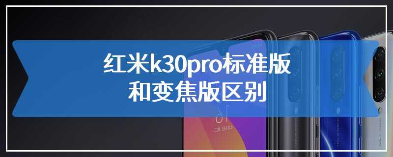 红米k30pro标准版和变焦版区别