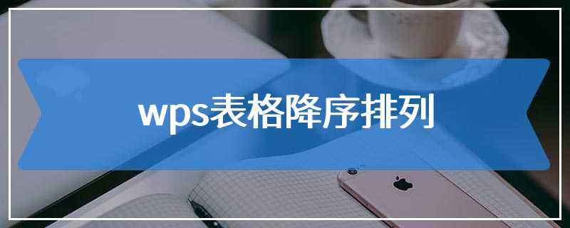 wps表格降序排列