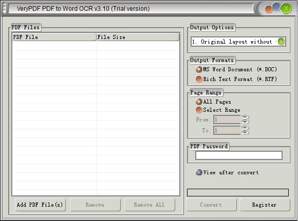 VeryPDF PDF to Word OCR Converter(PDF转Word软件)