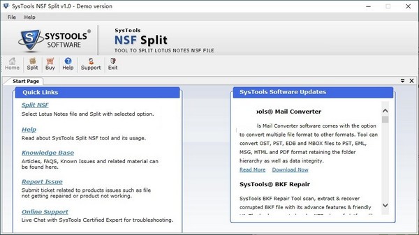 SysTools NSF Split(NSF文件分割软件)