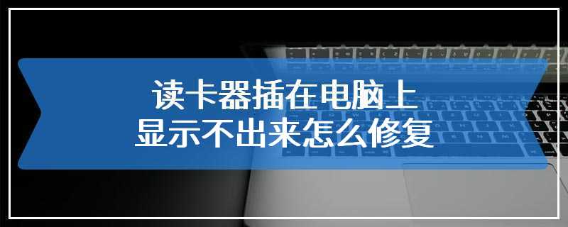 读卡器插在电脑上显示不出来怎么修复