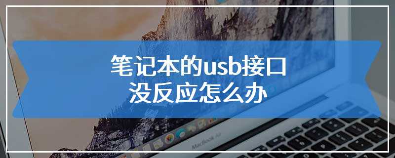 笔记本的usb接口没反应怎么办