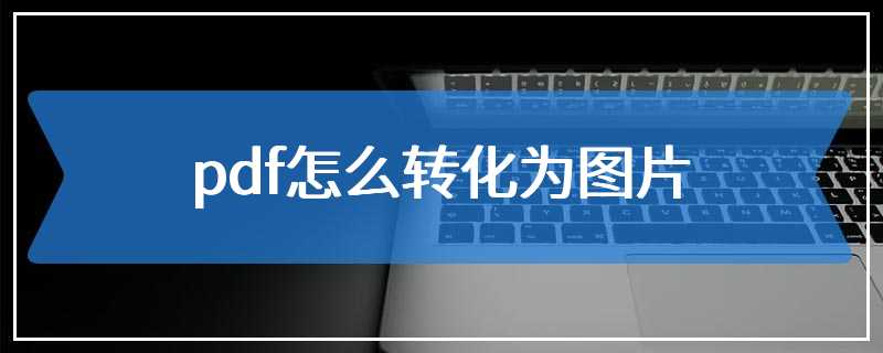 pdf怎么转化为图片