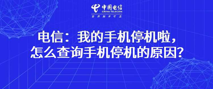 电信：我的手机停机啦，怎么查询手机停机的原因？