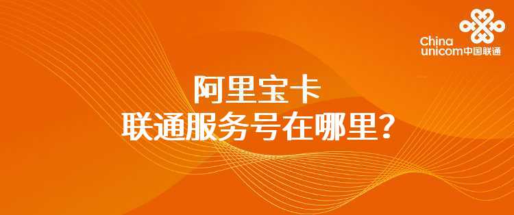 阿里宝卡联通服务号在哪里？