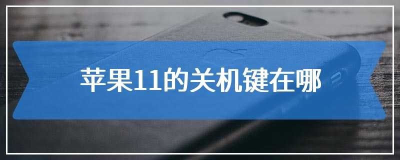 苹果11的关机键在哪