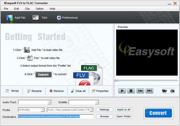 4Easysoft FLV to FLAC Converter(FLV转FLAC音频转换器)