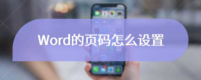 Word的页码怎么设置