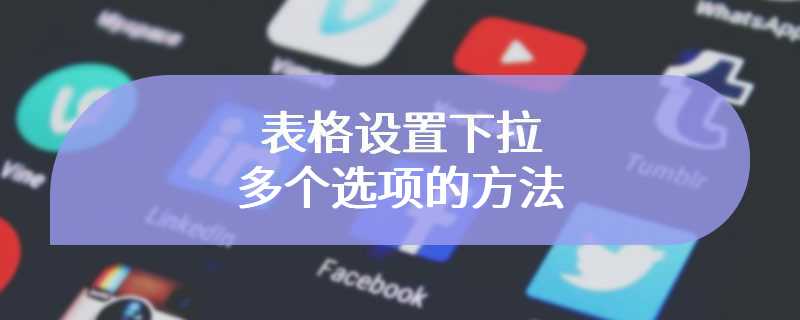 表格设置下拉多个选项的方法