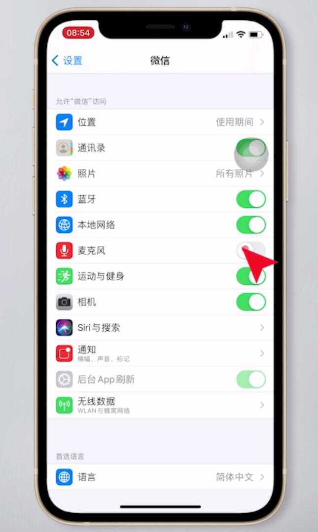苹果微信设置麦克风权限(2)