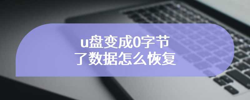 u盘变成0字节了数据怎么恢复