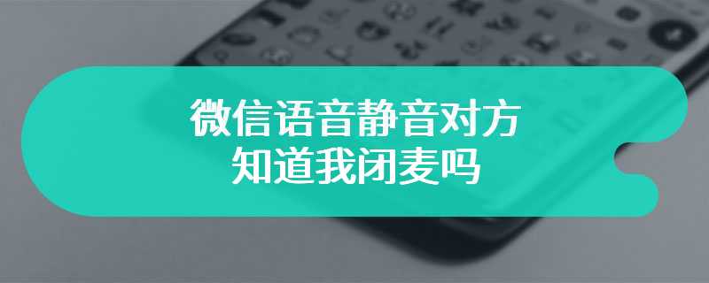 微信语音静音对方知道我闭麦吗