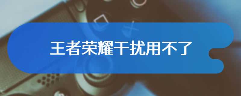 王者荣耀干扰用不了