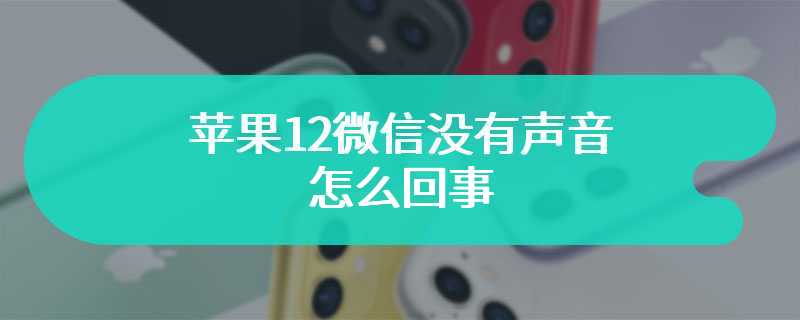 苹果12微信没有声音怎么回事