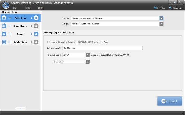 AnyMP4 Blu-ray Copy Platinum(视频刻录软件)