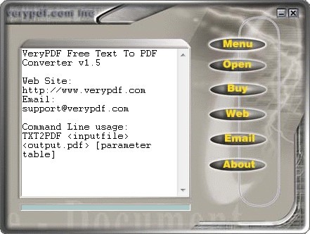 VeryPDF Text to PDF Converter(文本到PDF转换器)