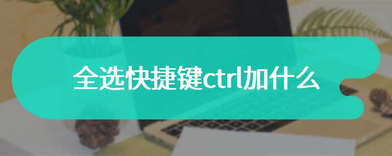 全选快捷键ctrl加什么