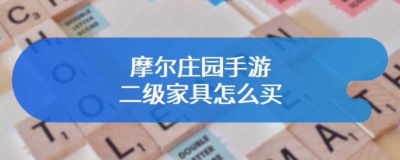 摩尔庄园手游二级家具怎么买