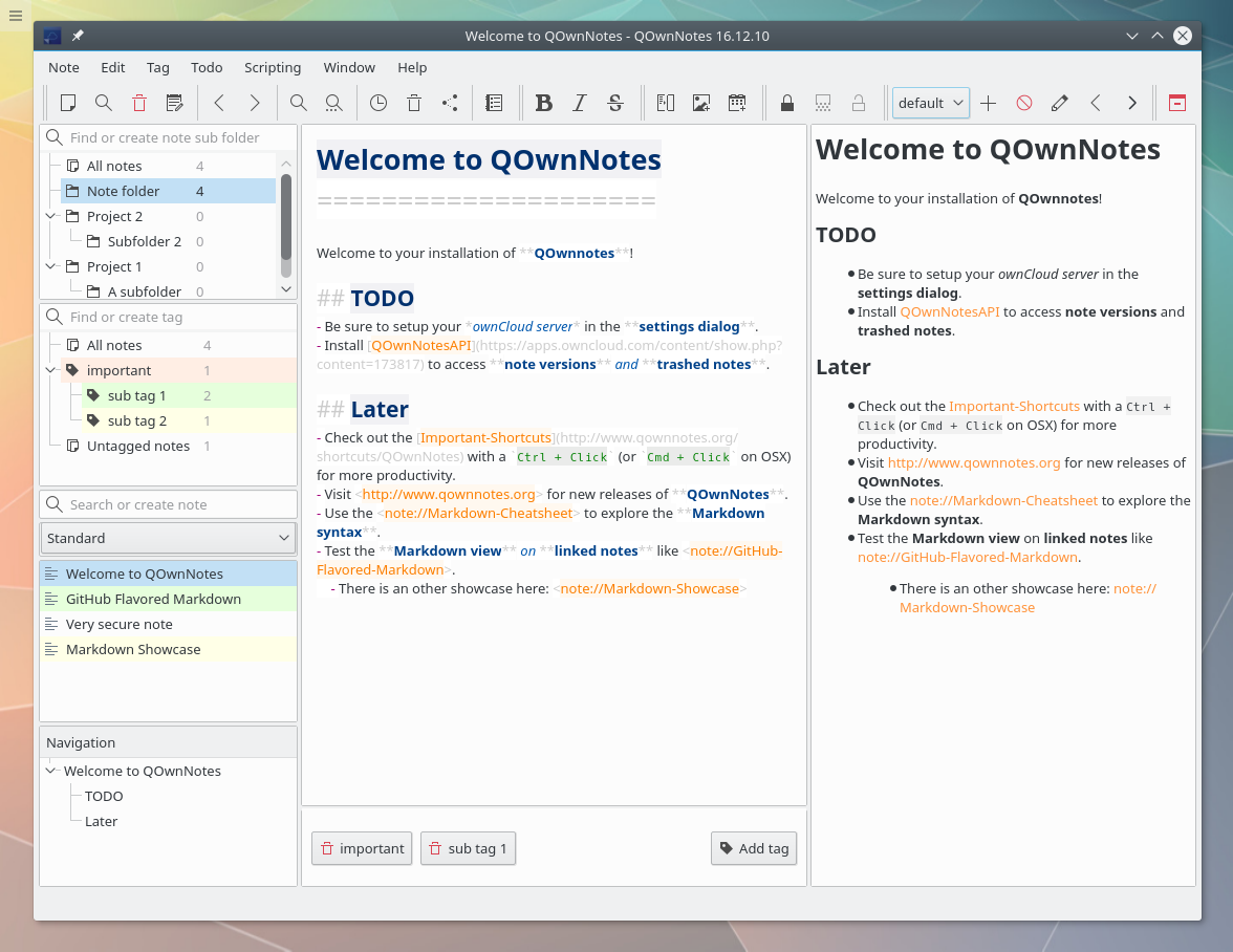 QOwnNotes（笔记软件）