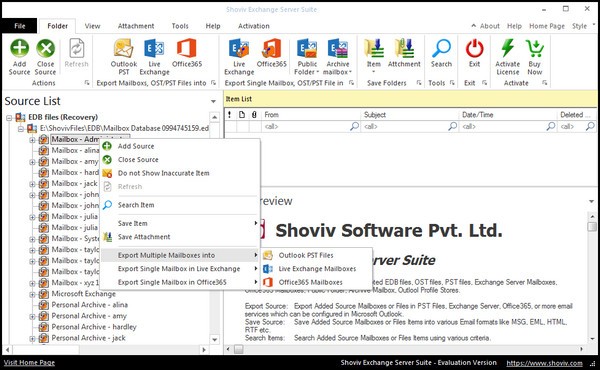 Shoviv Exchange Migration Tool(邮箱迁移工具)