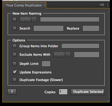 True Comp Duplicator(合成复制AE脚本)