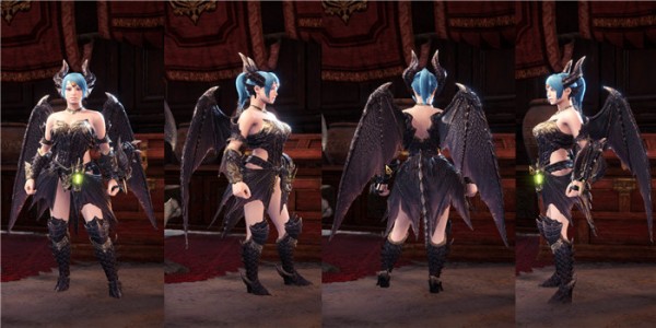 怪物猎人世界冰原紧身黑龙套MOD