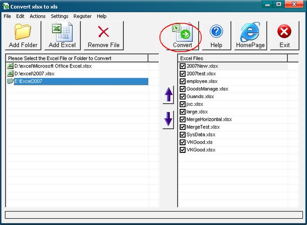 Convert XLSX to XLS(文件转换器)