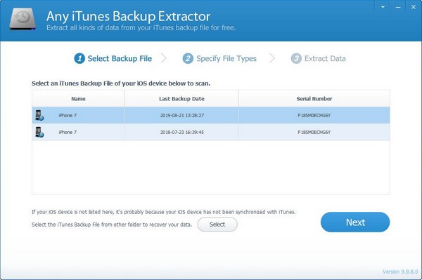 Any iTunes Backup Extractor(iTunes备份提取器)