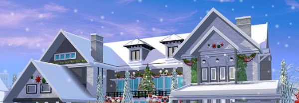 模拟人生4圣诞风格大型住宅MOD