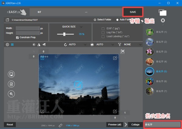 rEASYze(批量处理图片软件)