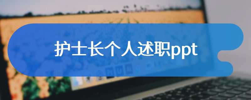护士长个人述职ppt
